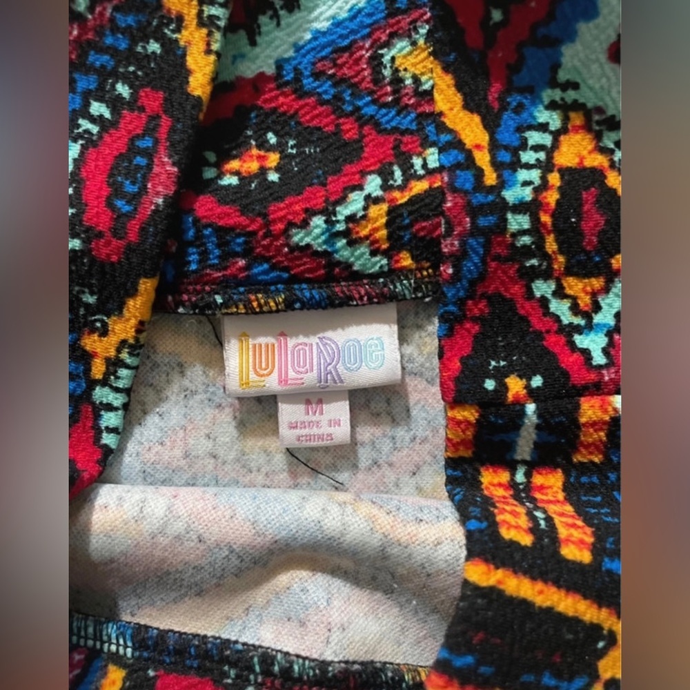 Lularoe Aline Knee Length Geometric Patterned Skirt - Picture 3 of 3